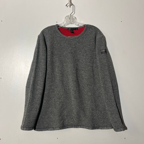 DKNY Essentials Embroidered Logo Gray Pullover Sweater Men’s Size Large - Picture 1 of 7